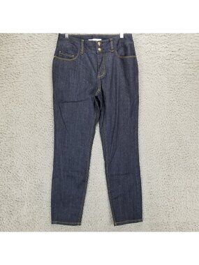 Boston Proper Jeans Womens 6 Blue Stretch Denim Tapered Skinny *NWT*